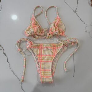 Billabong Gingham Bikini Tie Set (Small)